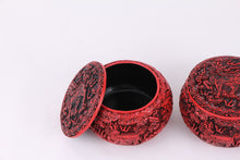 Load image into Gallery viewer, Carved-lacquer Go bowl Set of 2 with Qilin Engraving