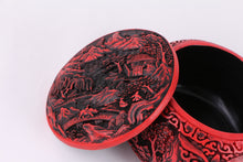 Load image into Gallery viewer, Carved-lacquer Go bowl Set of 2 with Mountain-Water Engraving