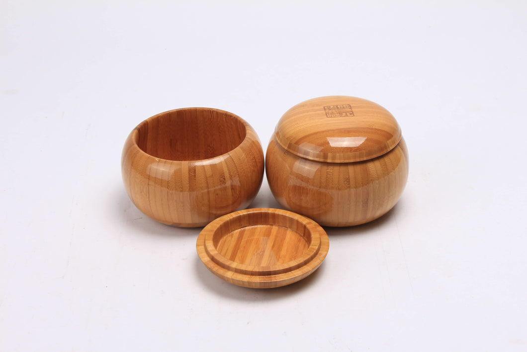 SongYun Go 14.5 cm x 11.5 cm Bamboo Go Bowl with High Lid for Classic Strategy Baduk/Weiqi/Gobang Go Board Game