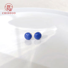 Load image into Gallery viewer, CHISEGO Jewelry Porcelain KleinBlue Series Earrings Sterling Silver Gold Plated Prevent Allergy Anti-discoloration
