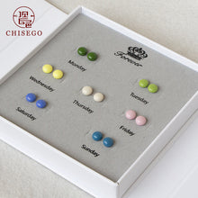 Load image into Gallery viewer, CHISEGO Seven Days Gift Box Stud Earrings
