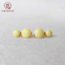Load image into Gallery viewer, CHISEGO Jewelry Porcelain Ear Studs Contains Two Pairs of Large Size and Small Size Sterling Silver Gold Plated Prevent Allergy Anti-discoloration
