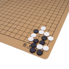 Load image into Gallery viewer, Songyun Go Set with Reversible 19x19 / 13x13 Portable Travel Go Game Set Roll-up and Foldable Artificial Leather Board with 361 Single Convex Ceramic Stones Linen Bundle Pocket Weqi Games

