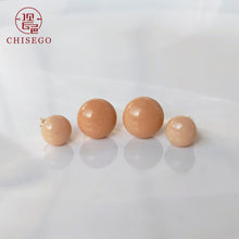 Load image into Gallery viewer, CHISEGO Jewelry Porcelain Ear Studs Contains Two Pairs of Large Size and Small Size Sterling Silver Gold Plated Prevent Allergy Anti-discoloration
