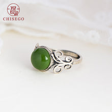 Load image into Gallery viewer, CHISEGO Jewelry Porcelain Silver Plated Ring Open Mouth
